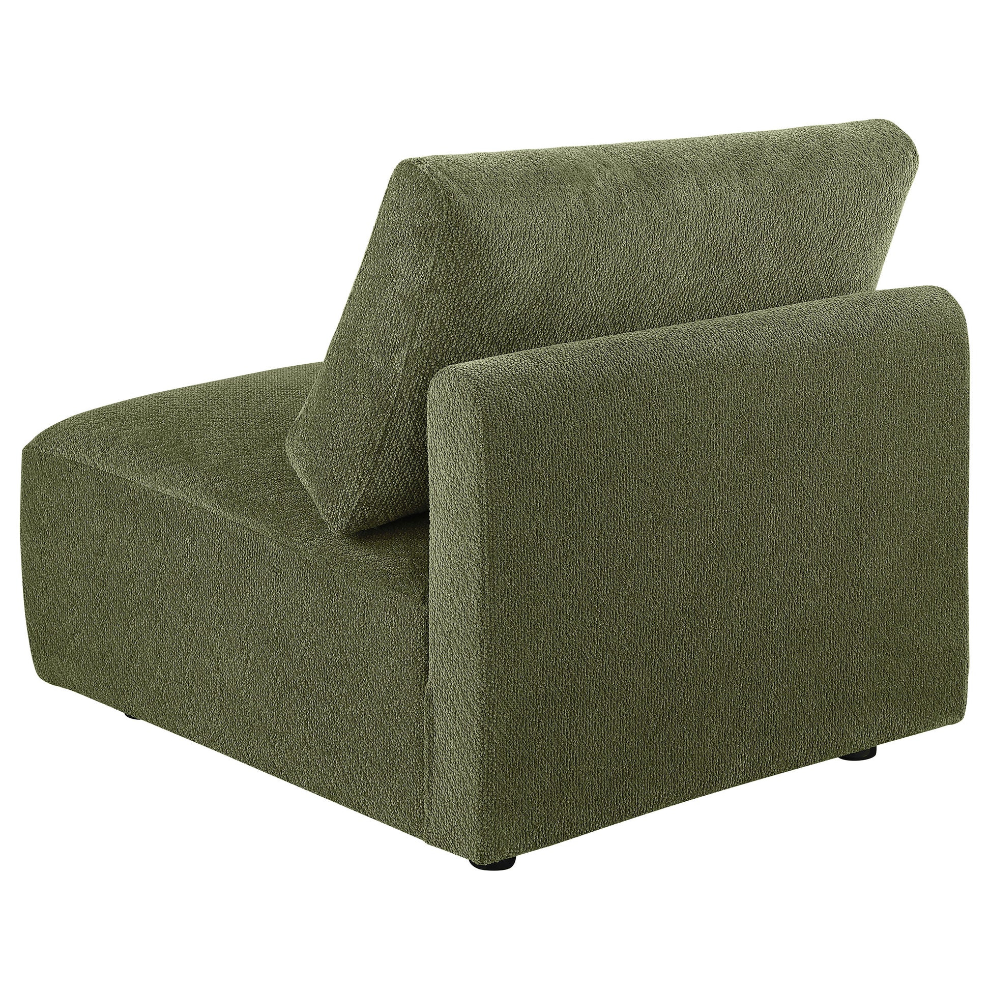 Elysia Fabric Upholstered Modular Armless Chair Green