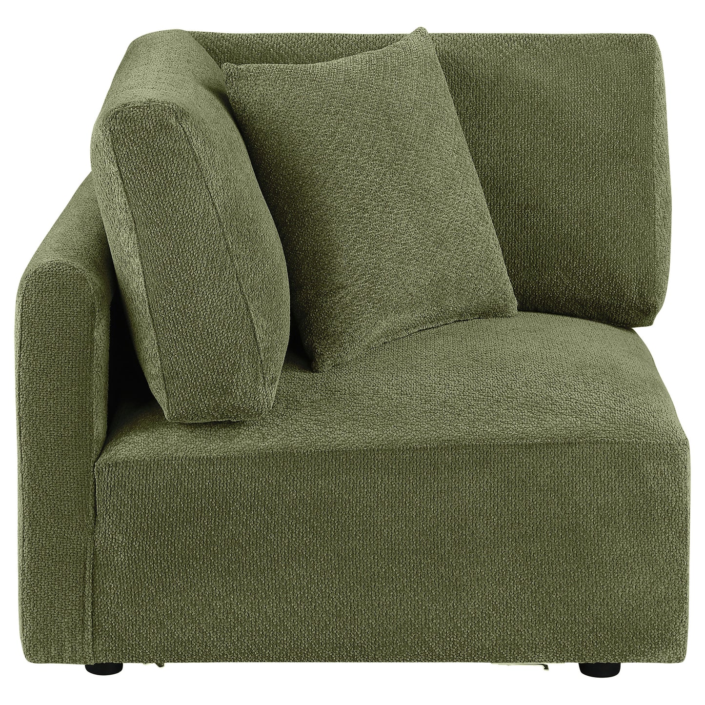 Elysia Fabric Upholstered Modular Corner Chair Green