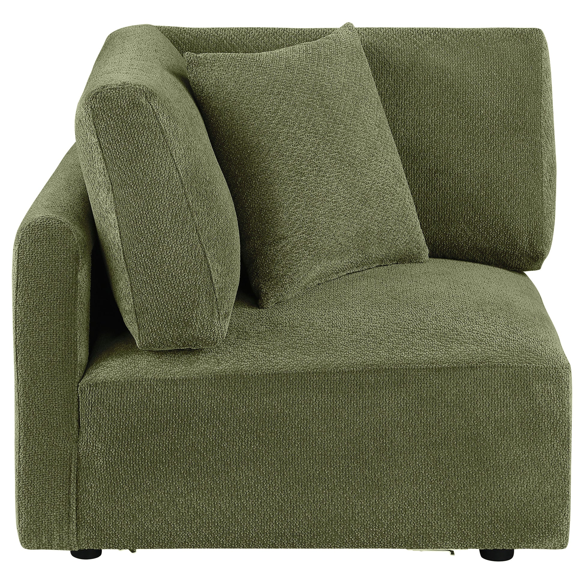 Elysia Fabric Upholstered Modular Corner Chair Green