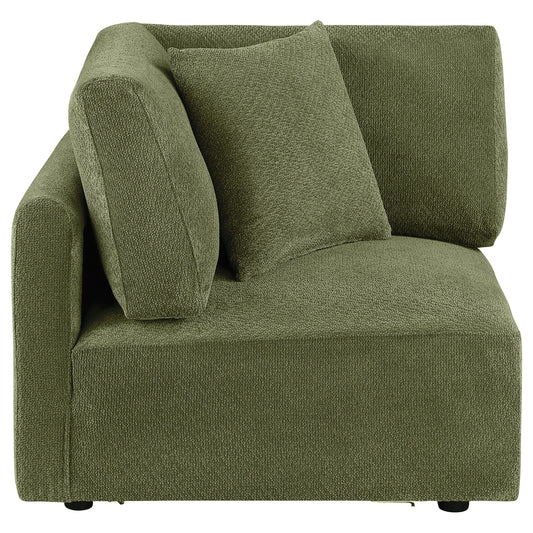 Elysia Fabric Upholstered Modular Corner Chair Green