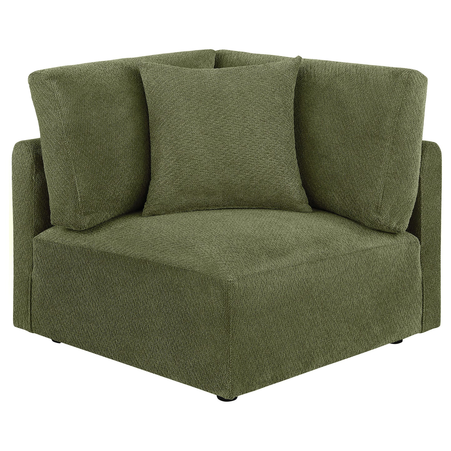 Elysia Fabric Upholstered Modular Corner Chair Green