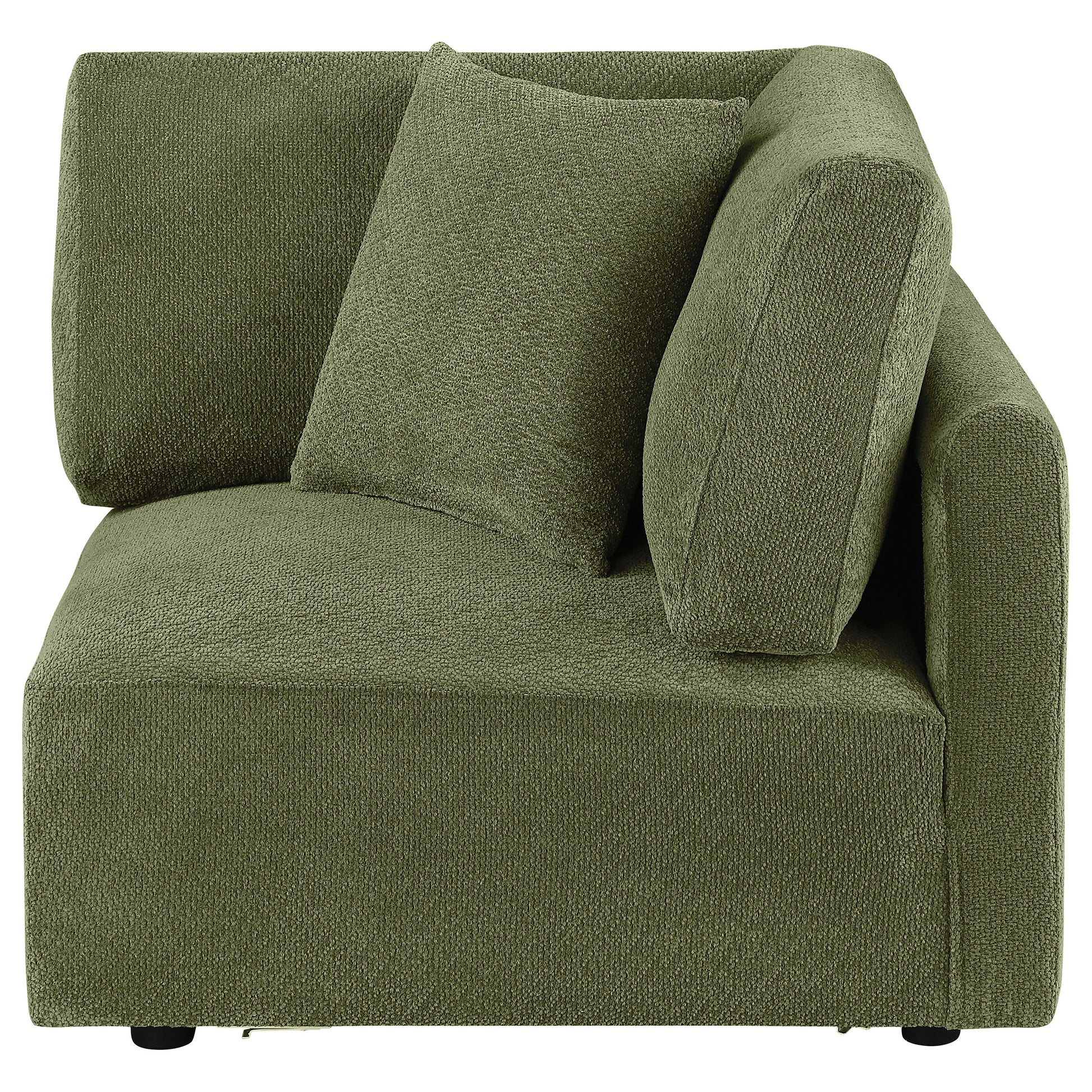 Elysia Fabric Upholstered Modular Corner Chair Green