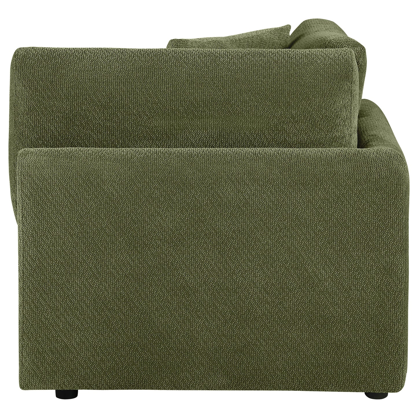 Elysia Fabric Upholstered Modular Corner Chair Green