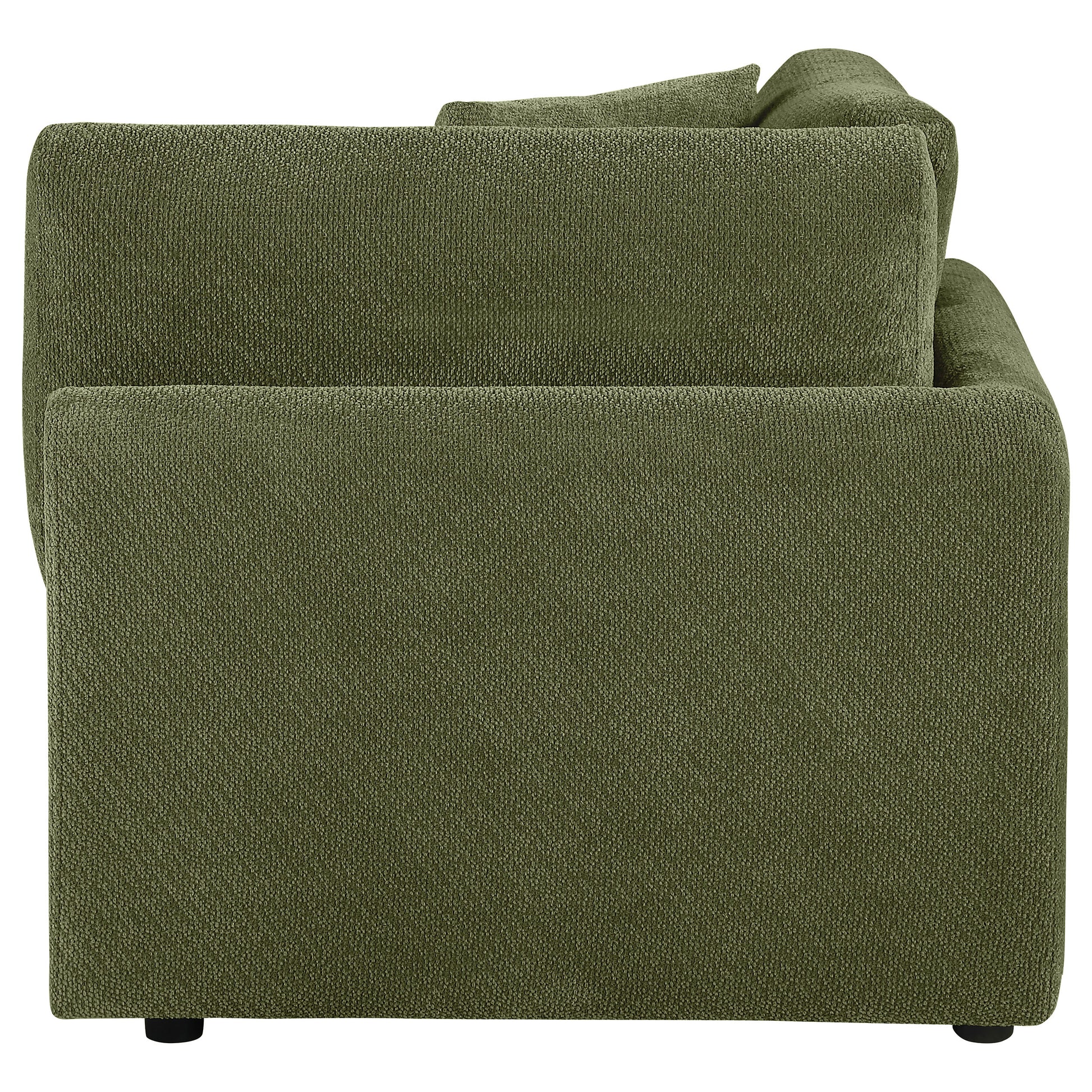 Elysia Fabric Upholstered Modular Corner Chair Green