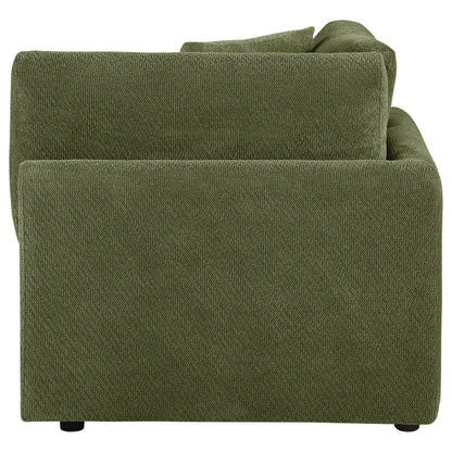Elysia Fabric Upholstered Modular Corner Chair Green