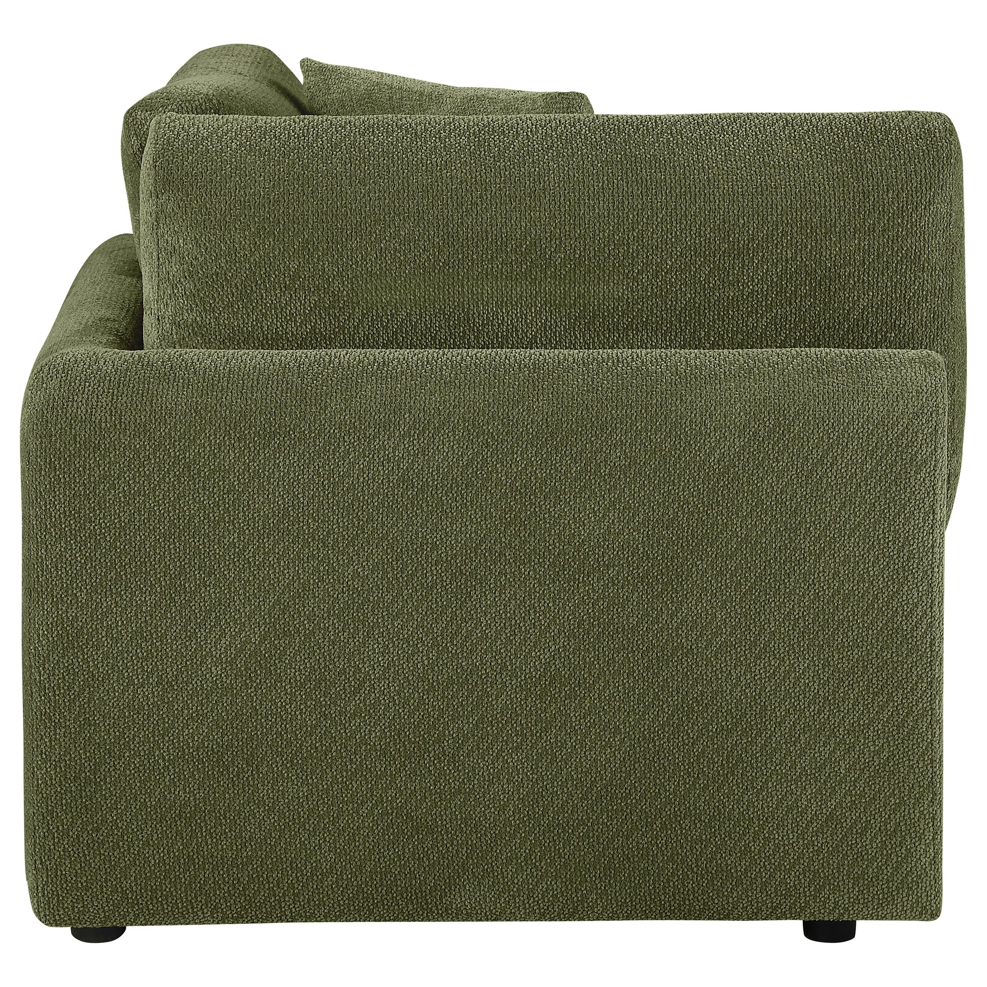 Elysia Fabric Upholstered Modular Corner Chair Green