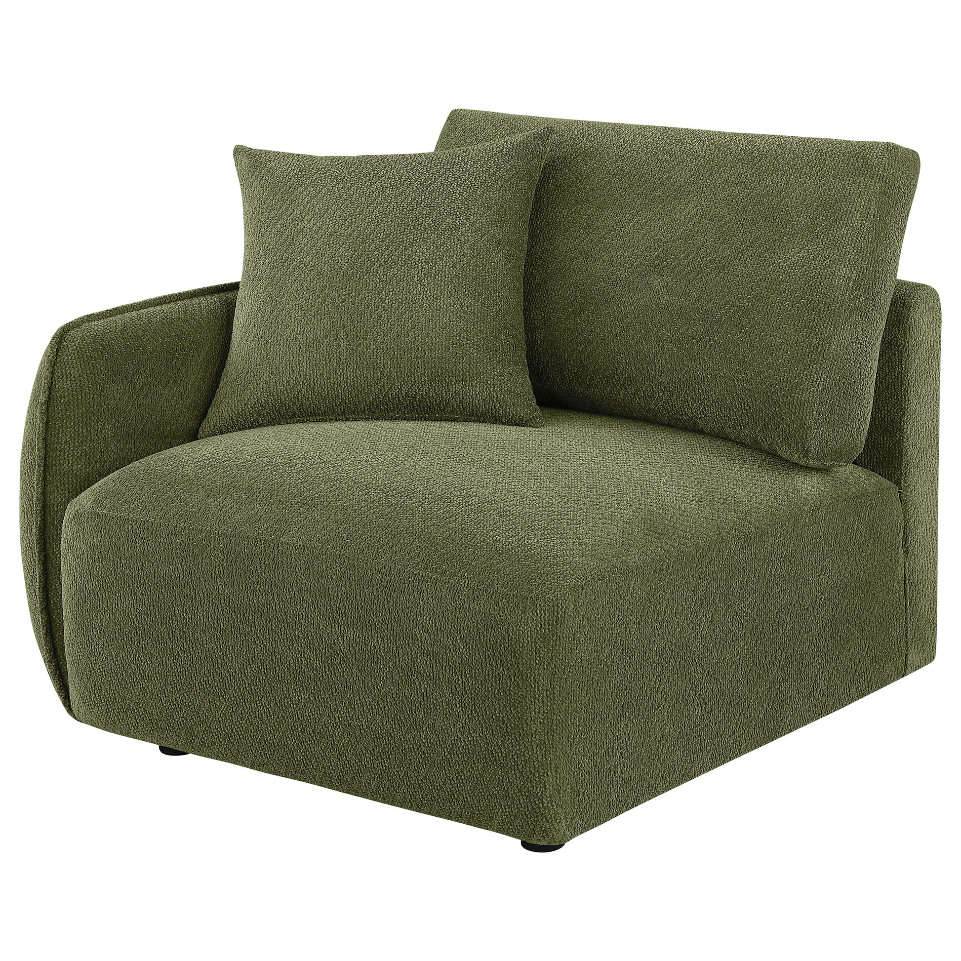 Elysia Fabric Upholstered Modular LAF Chair Green