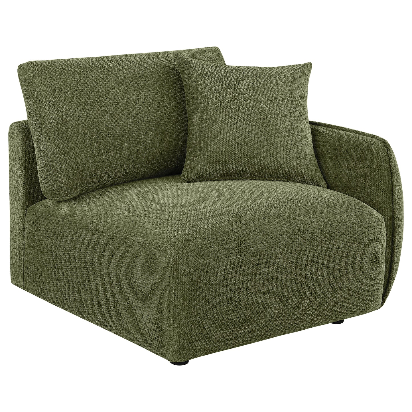Elysia Fabric Upholstered Modular RAF Chair Green