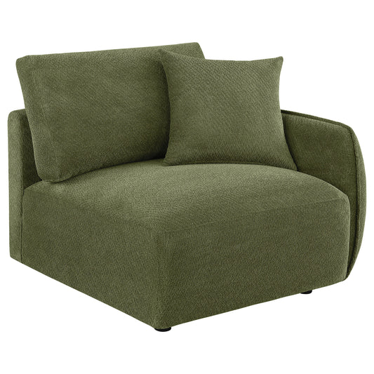 Elysia Fabric Upholstered Modular RAF Chair Green