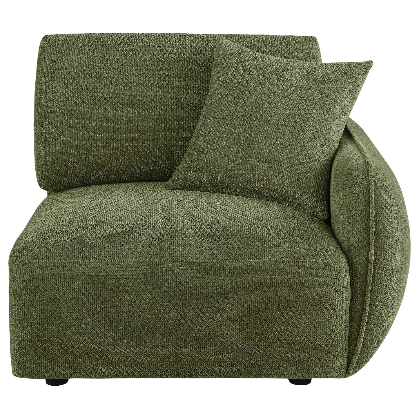 Elysia Fabric Upholstered Modular RAF Chair Green