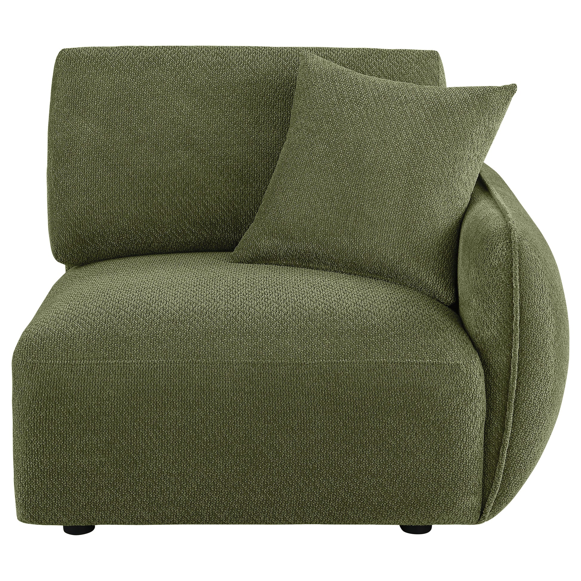 Elysia Fabric Upholstered Modular RAF Chair Green