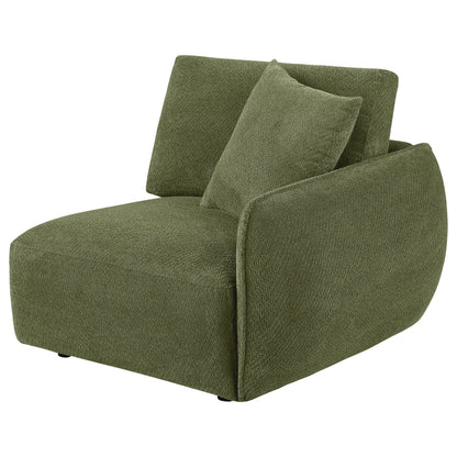 Elysia Fabric Upholstered Modular RAF Chair Green
