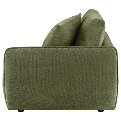 Elysia Fabric Upholstered Modular RAF Chair Green