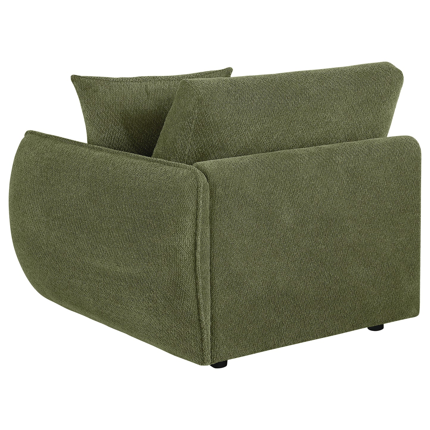Elysia Fabric Upholstered Modular RAF Chair Green