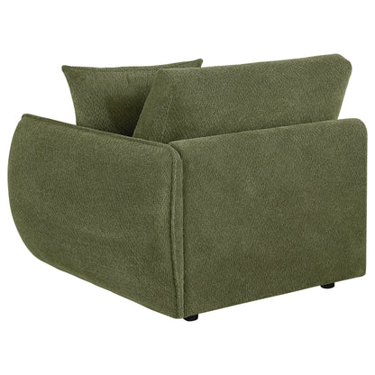 Elysia Fabric Upholstered Modular RAF Chair Green
