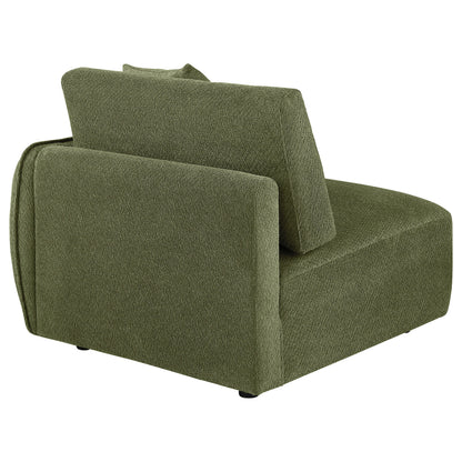 Elysia Fabric Upholstered Modular RAF Chair Green
