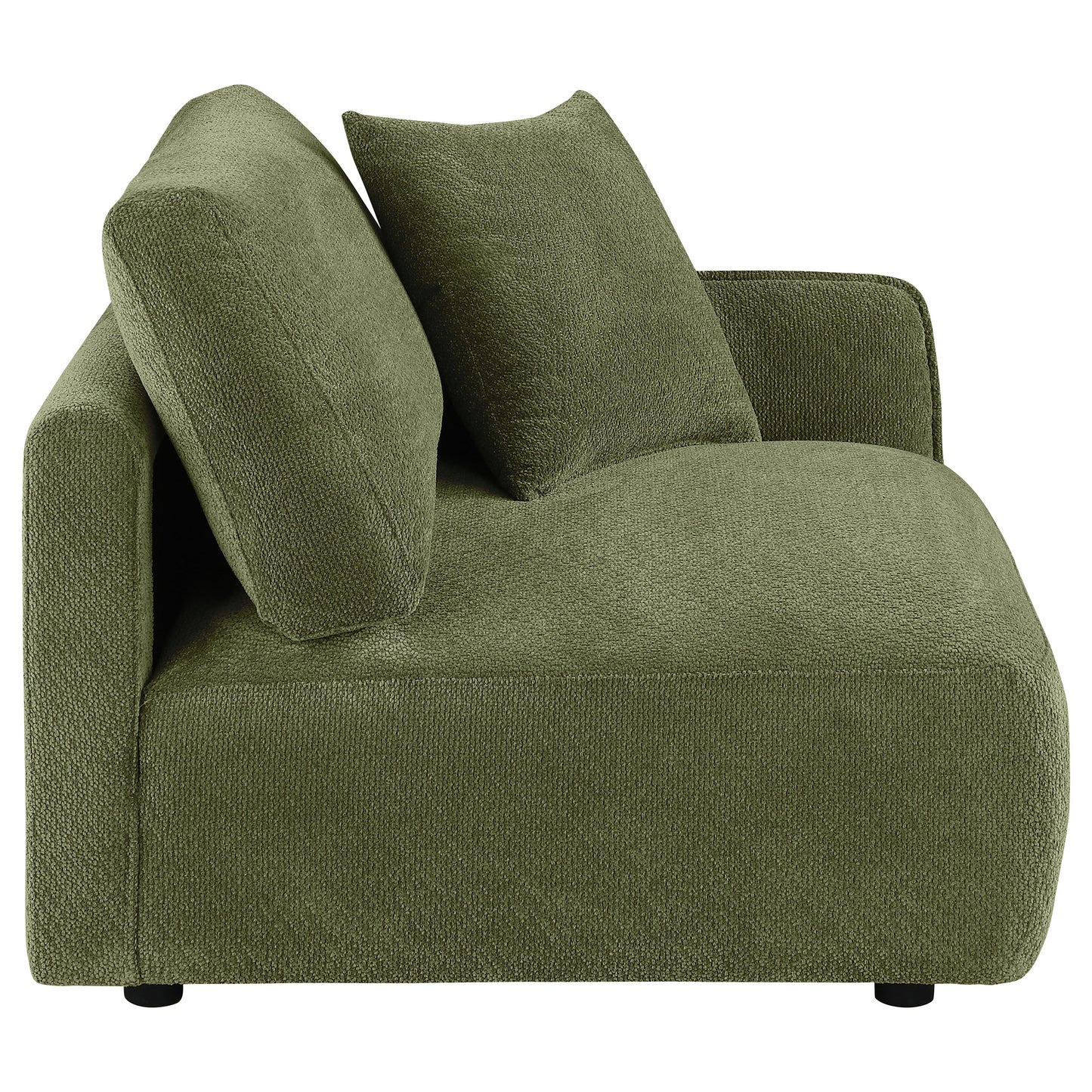 Elysia Fabric Upholstered Modular RAF Chair Green