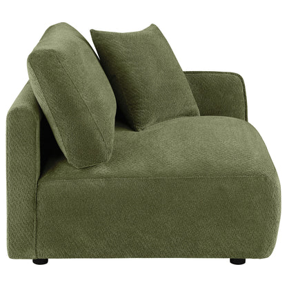 Elysia Fabric Upholstered Modular RAF Chair Green