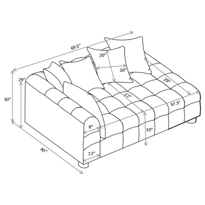 Amara Upholstered LAF Loveseat
