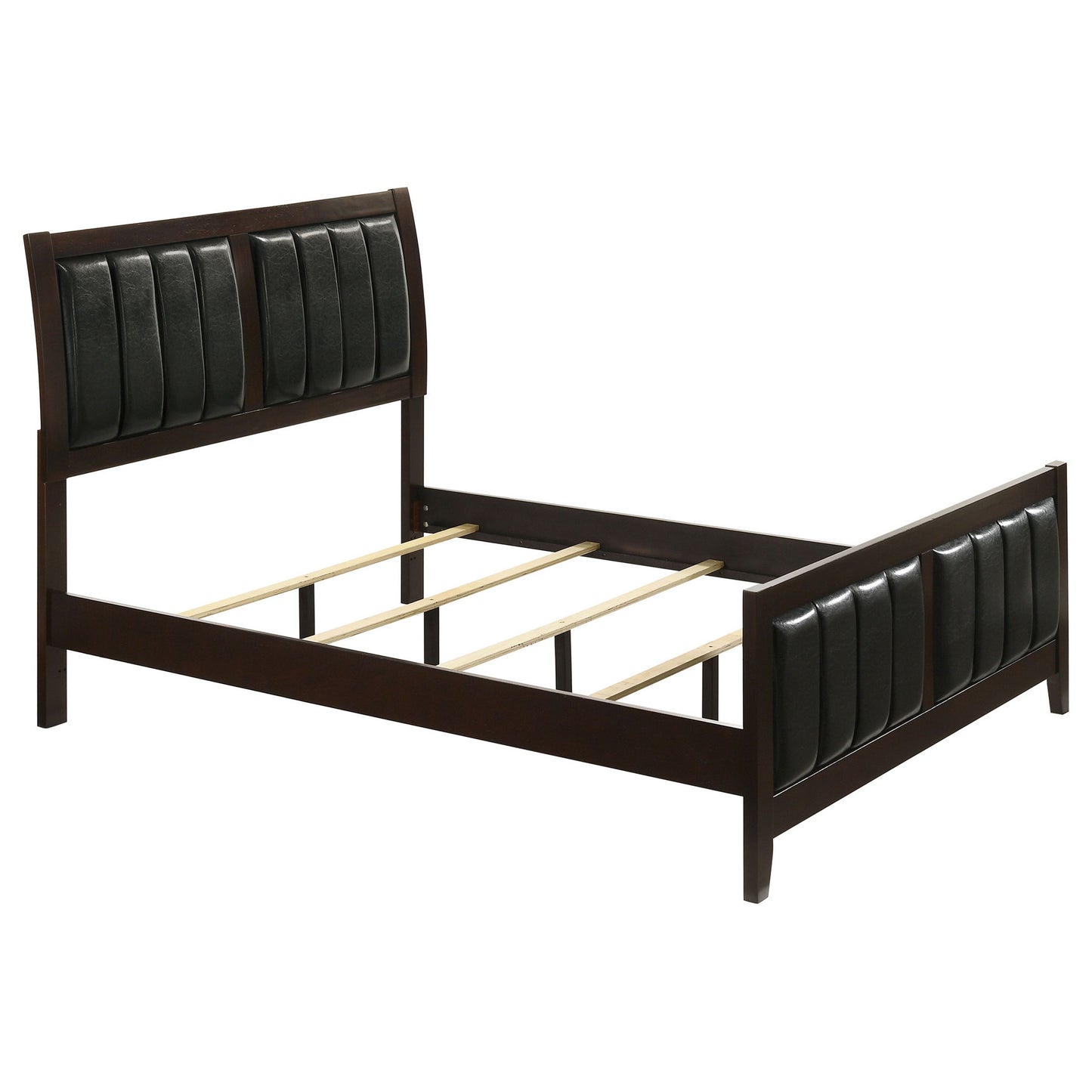 Full Panel Bed With Tufted Headboard Frame - Brown - The Sleep Loft - Online Mattress Showroom NYC