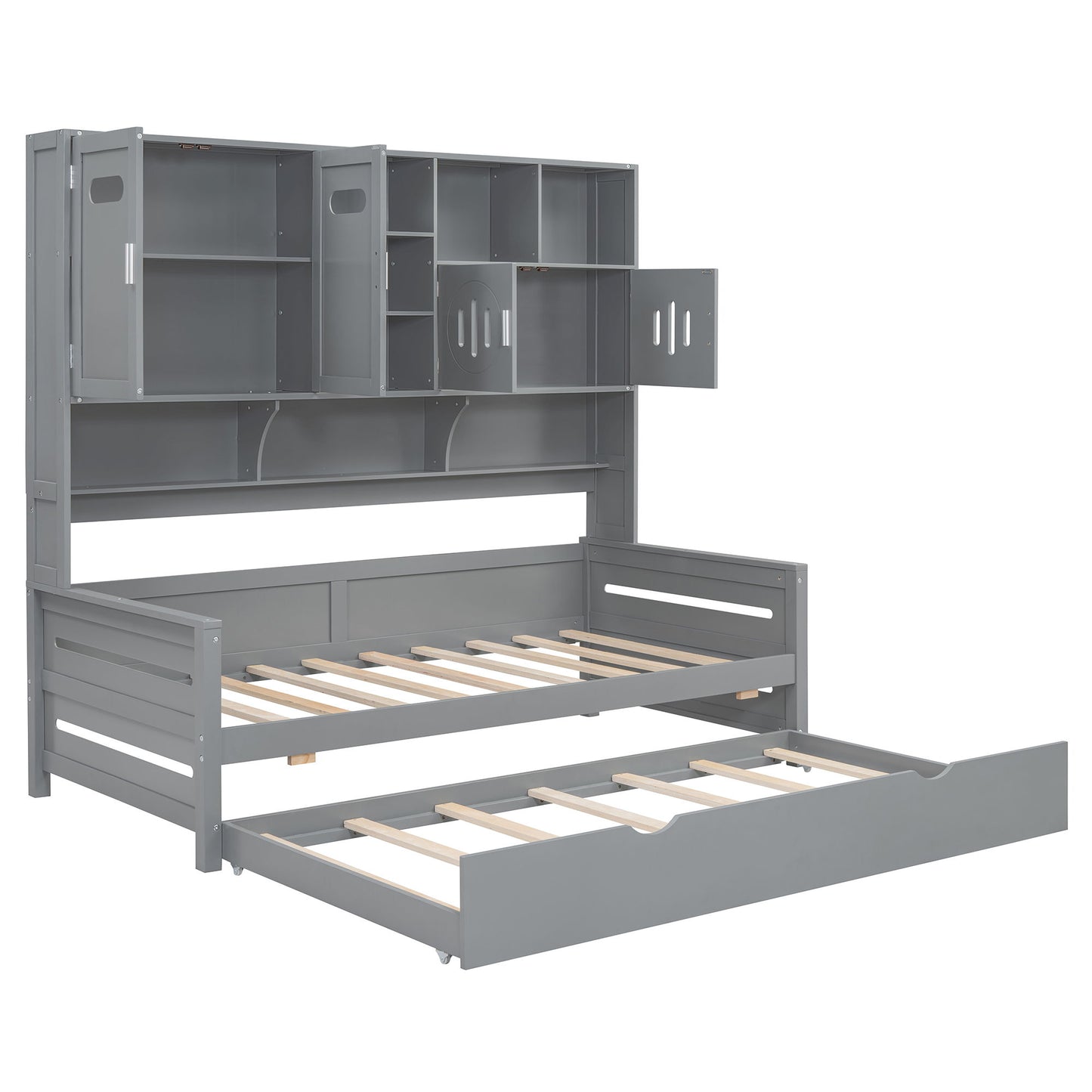 Daybed With All-In-One Cabinet And Shelf - The Sleep Loft - Online Mattress Showroom NYC