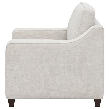 Christine Upholstered Sloped Arm Accent Chair Beige