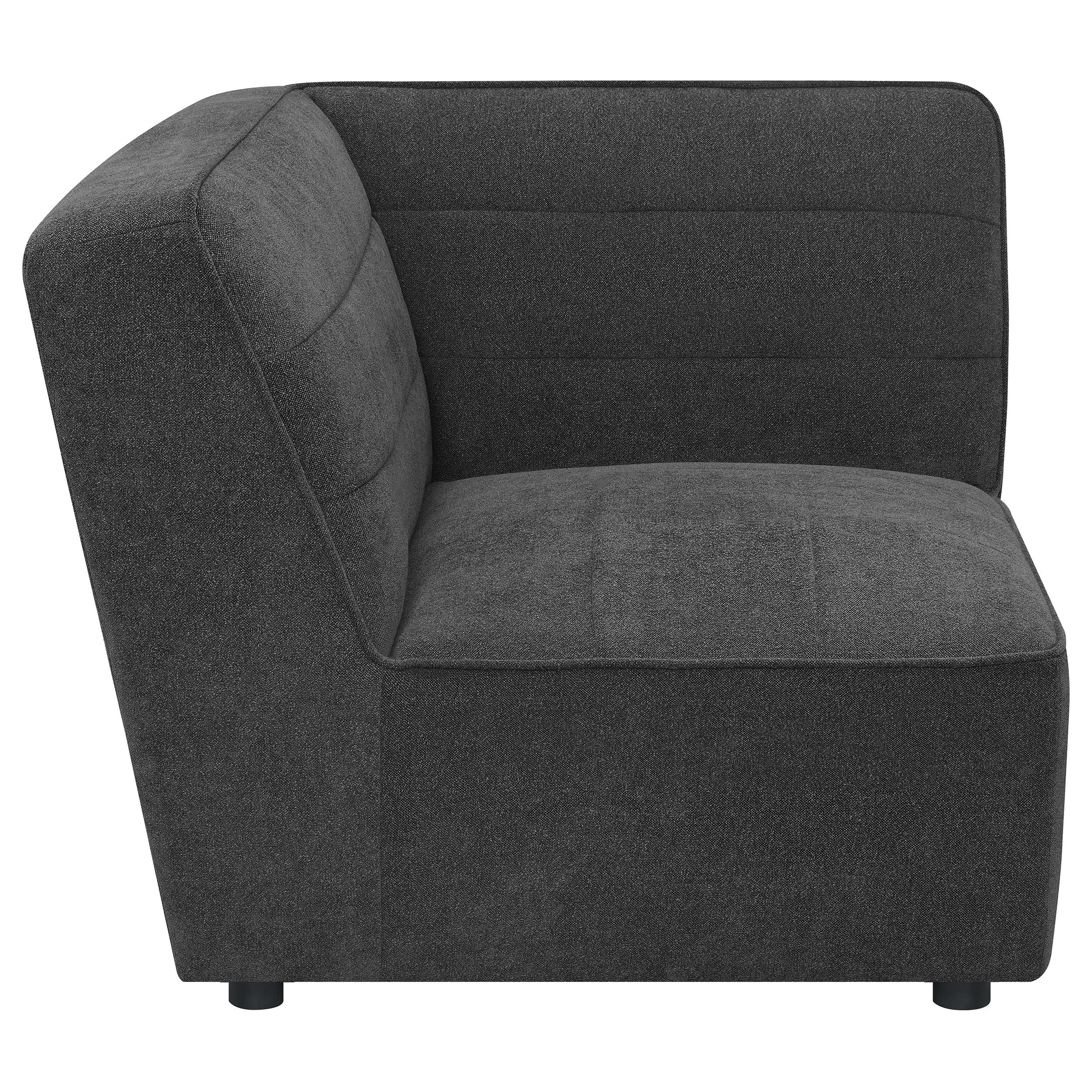 Sunny Upholstered Corner Chair Dark Charcoal
