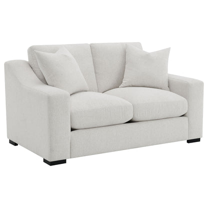 Ashlyn Fabric Upholstered Track Arm Loveseat Sand