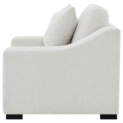 Ashlyn Fabric Upholstered Track Arm Accent Chair Sand