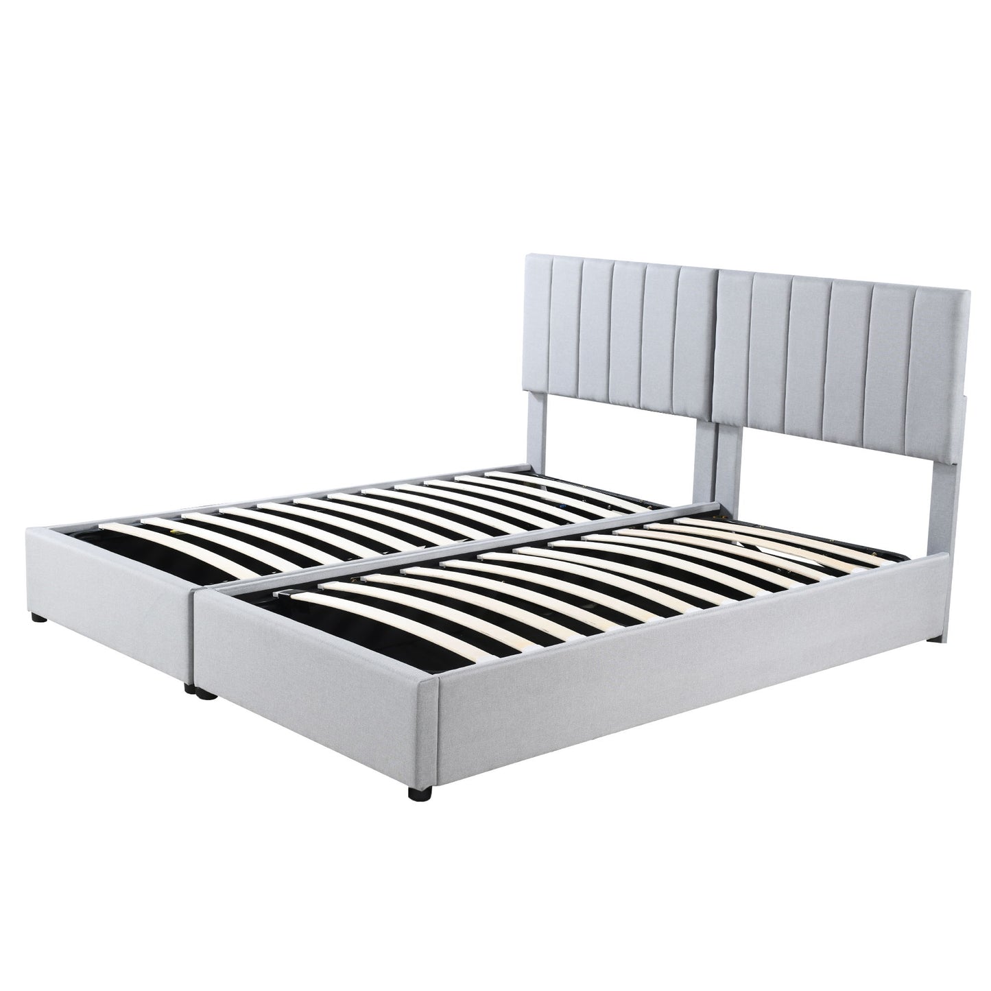 Upholstered Platform Bed With A Hydraulic Storage System - The Sleep Loft - Online Mattress Showroom NYC