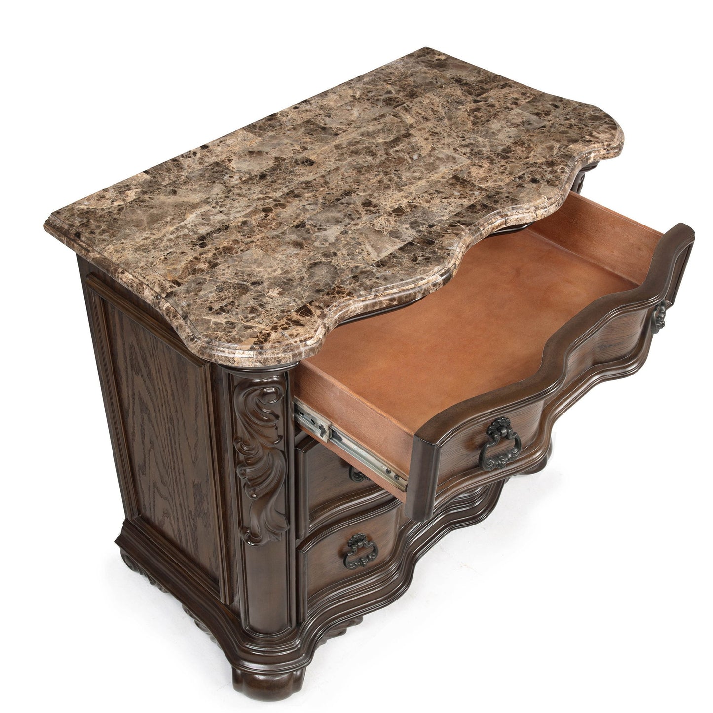 Nightstand, 3 Drawers - Brown / Coffee - The Sleep Loft - Online Mattress Showroom NYC