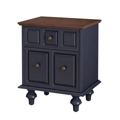 Vintage Nightstand With 2 Drawers And Roman Column Legs - The Sleep Loft - Online Mattress Showroom NYC