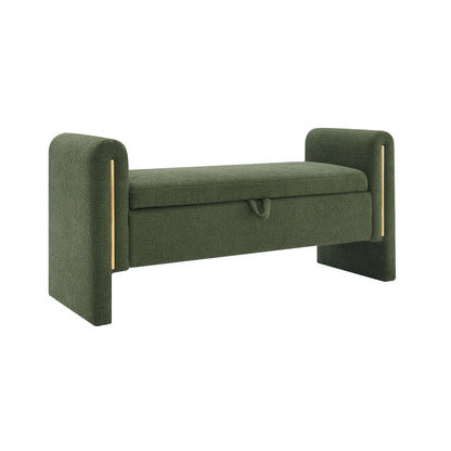 Modern Teddy Upholstered Large Bed End Bench With Arms And Storage - The Sleep Loft - Online Mattress Showroom NYC