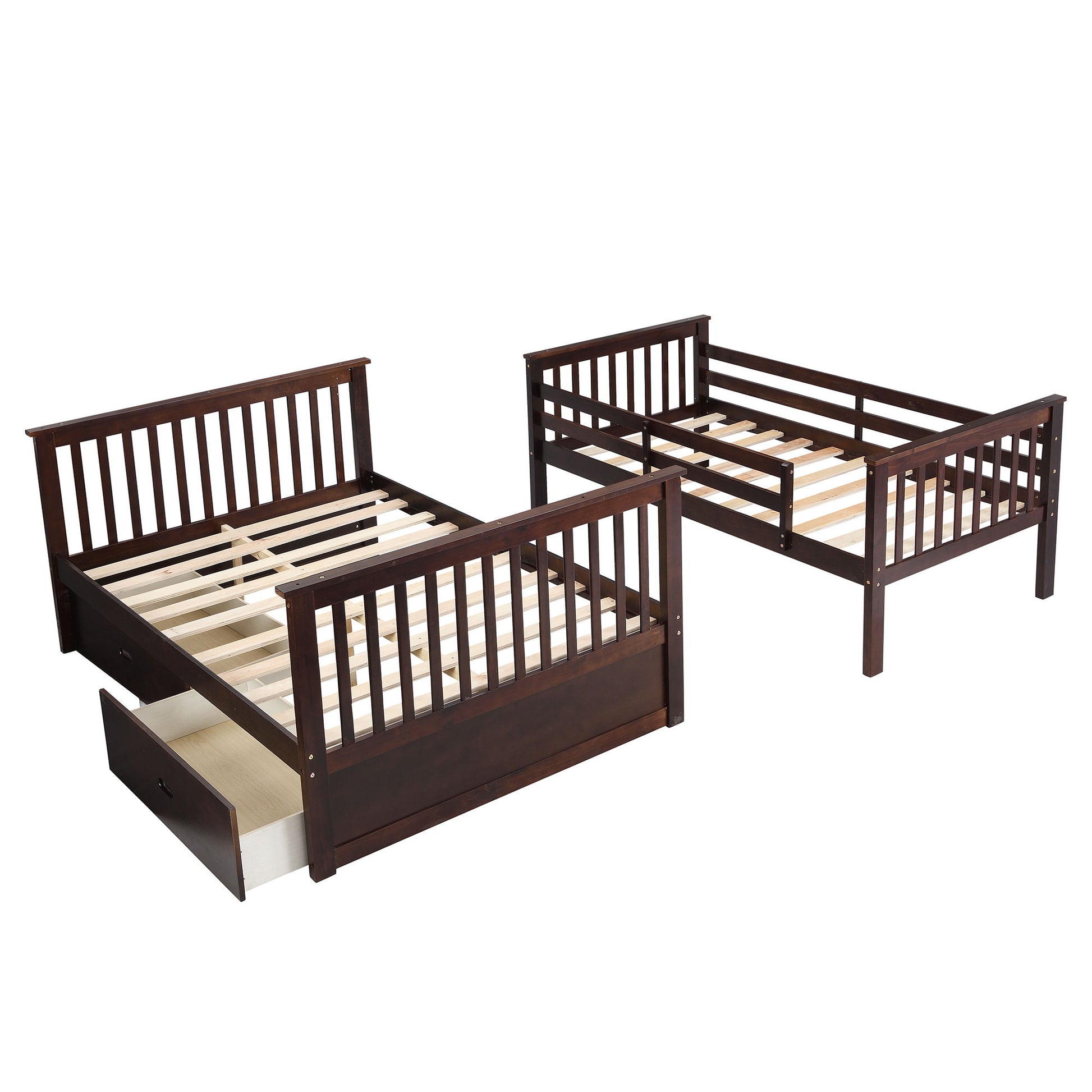 Bunk Bed With Ladder, And Safety Guard Rails - The Sleep Loft - Online Mattress Showroom NYC