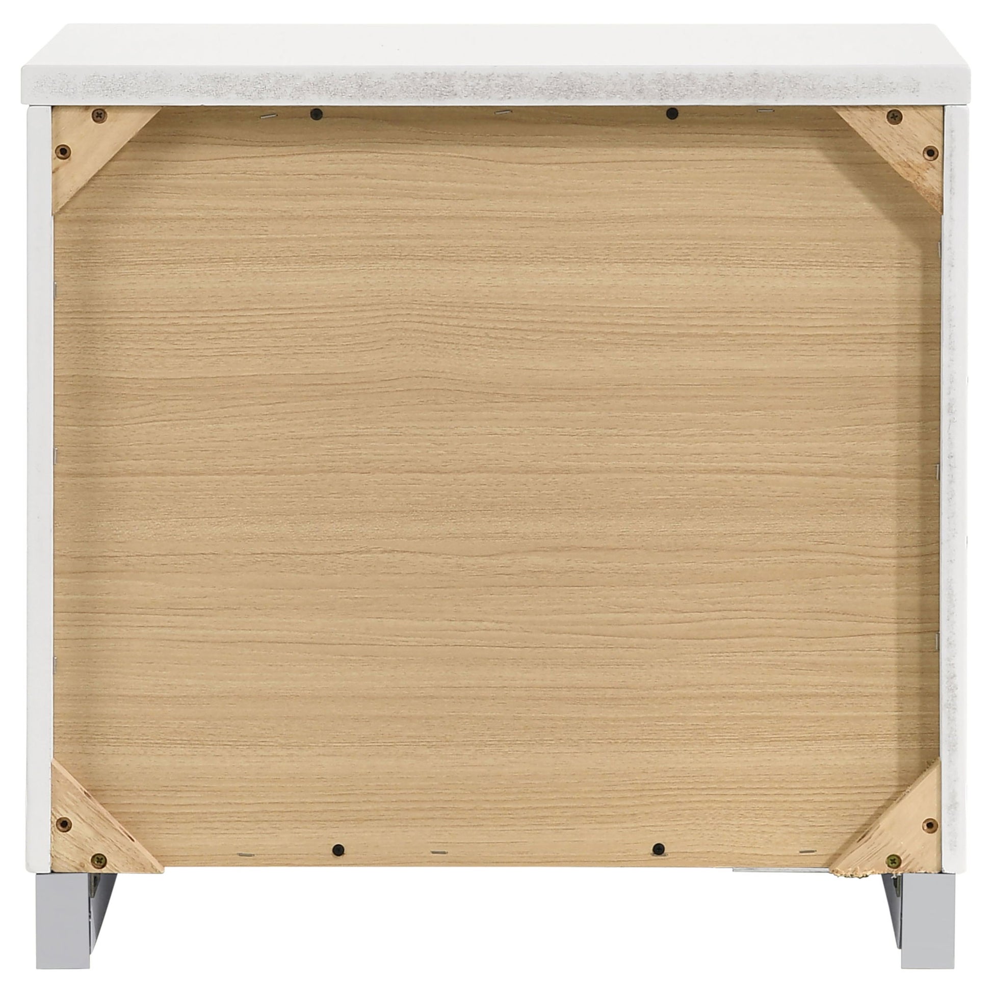 Dulcey - 2 Drawer Nightstand - Gloss White - The Sleep Loft - Online Mattress Showroom NYC