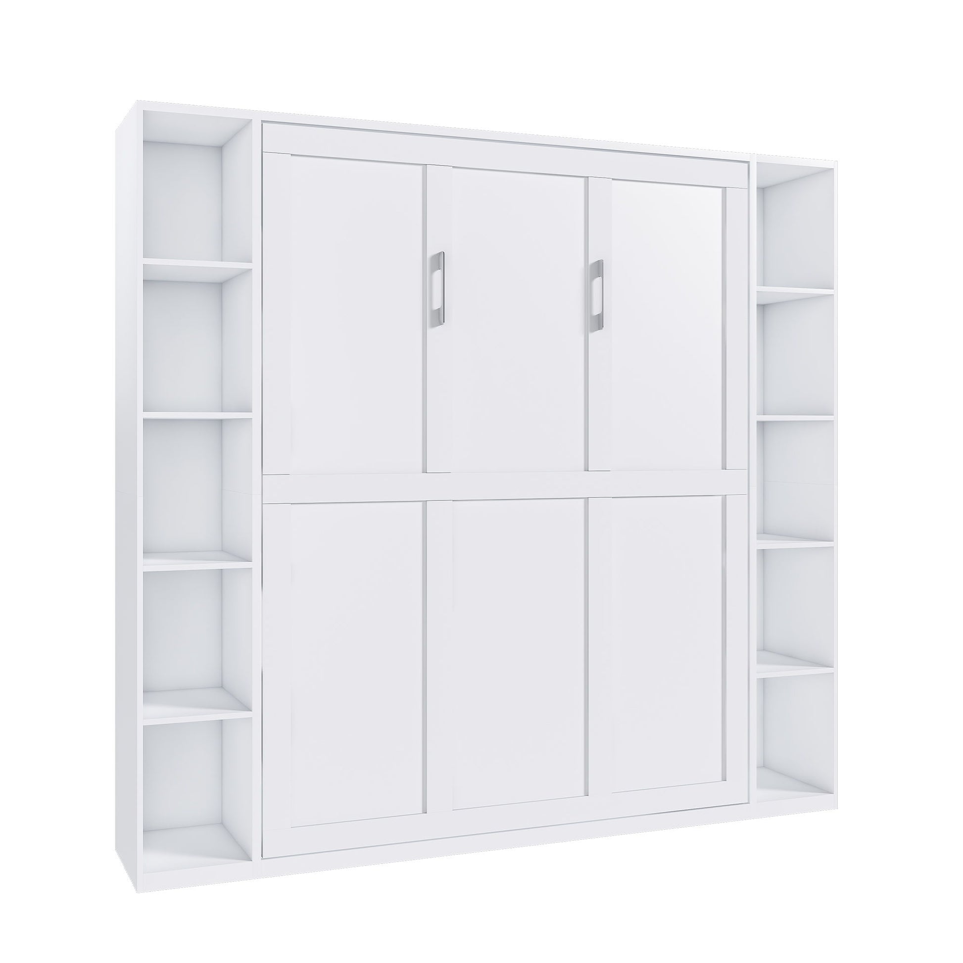Queen Murphy Bed With Storage Cabinet - White - The Sleep Loft - Online Mattress Showroom NYC