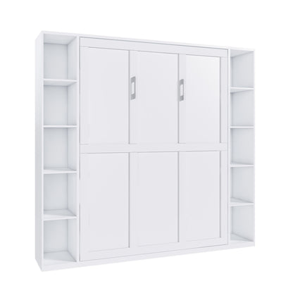 Queen Murphy Bed With Storage Cabinet - White - The Sleep Loft - Online Mattress Showroom NYC