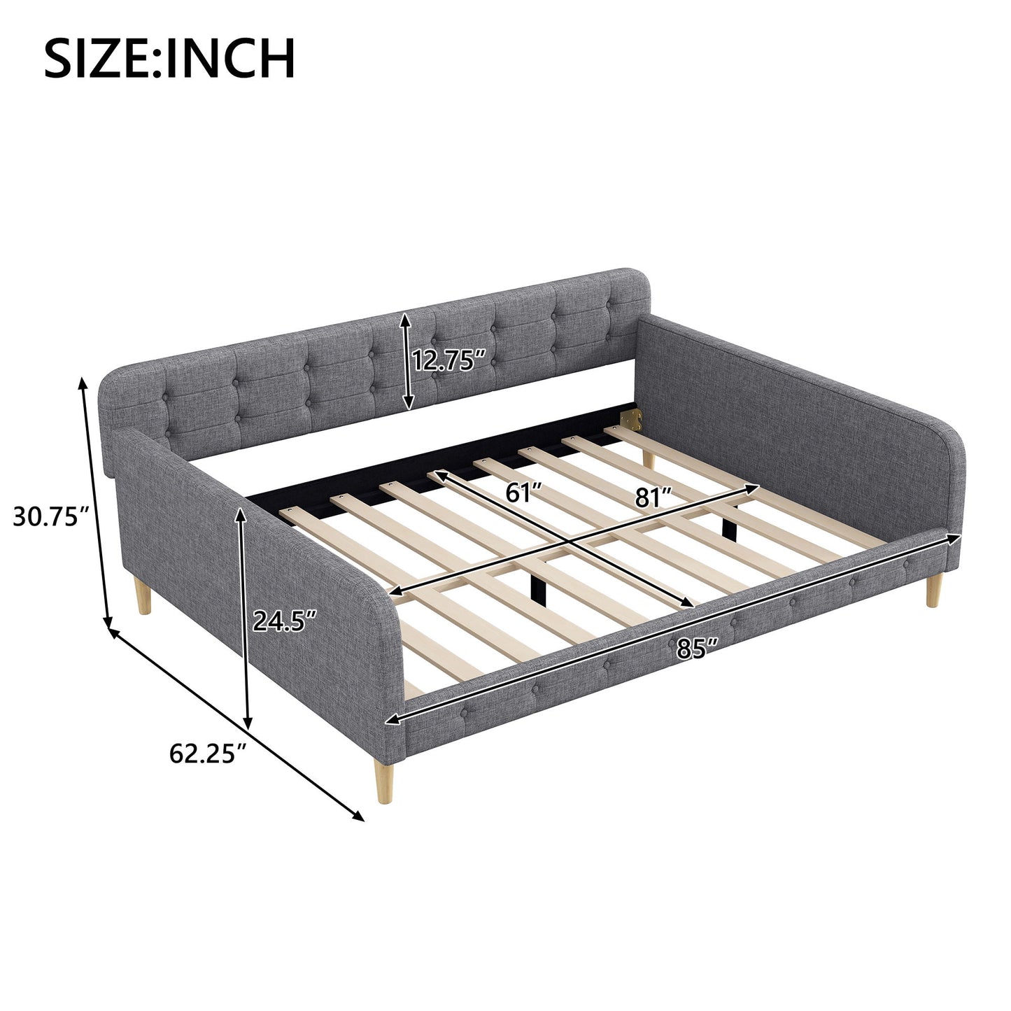Upholstered Daybed - The Sleep Loft - Online Mattress Showroom NYC