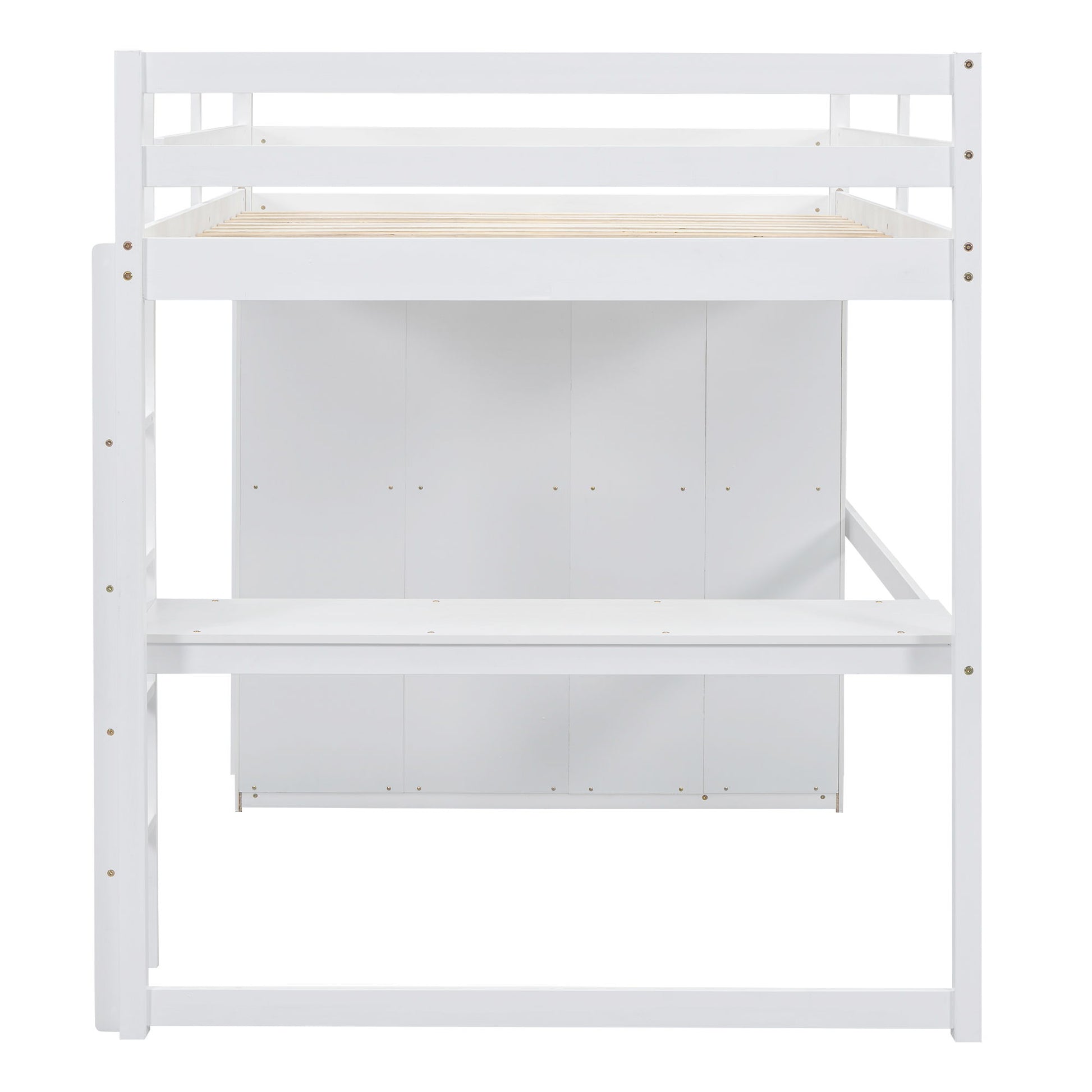 Loft Bed With Built In Wardrobe, Shelves And Drawers - The Sleep Loft - Online Mattress Showroom NYC
