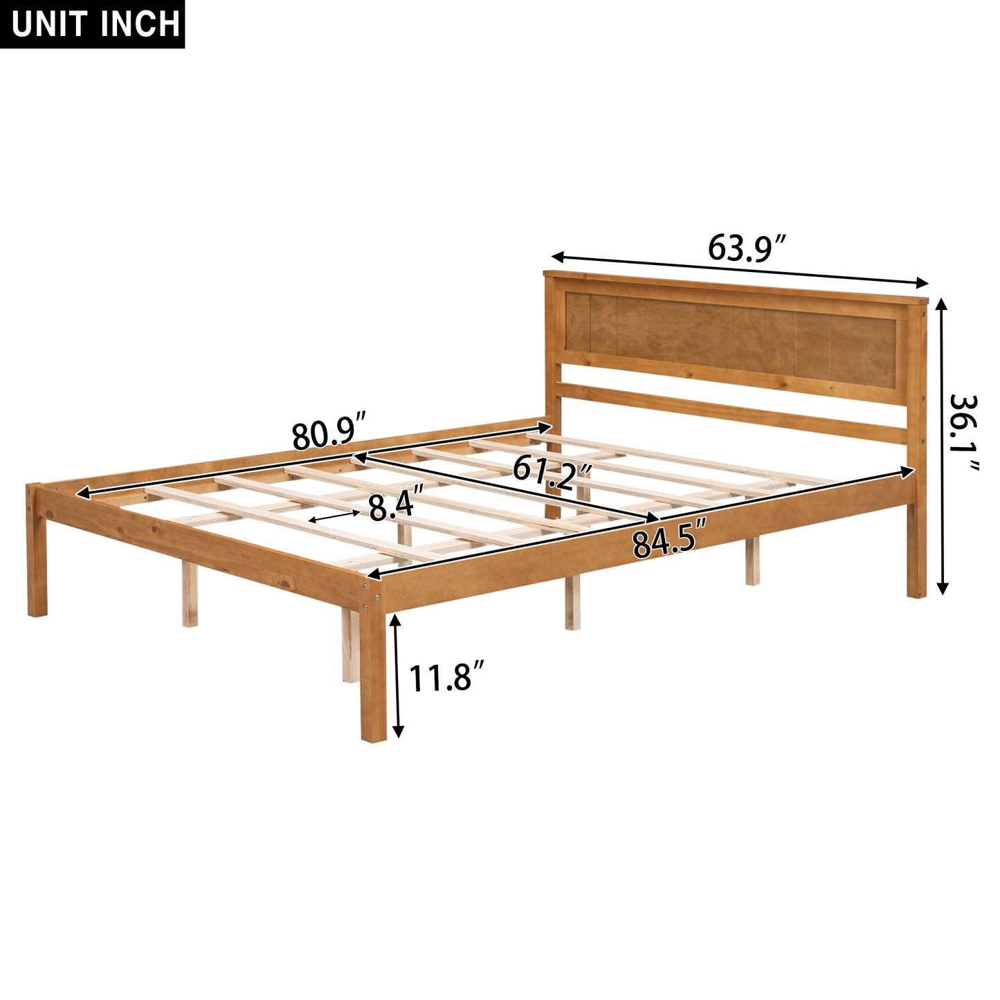 Platform Bed Frame With Headboard - The Sleep Loft - Online Mattress Showroom NYC
