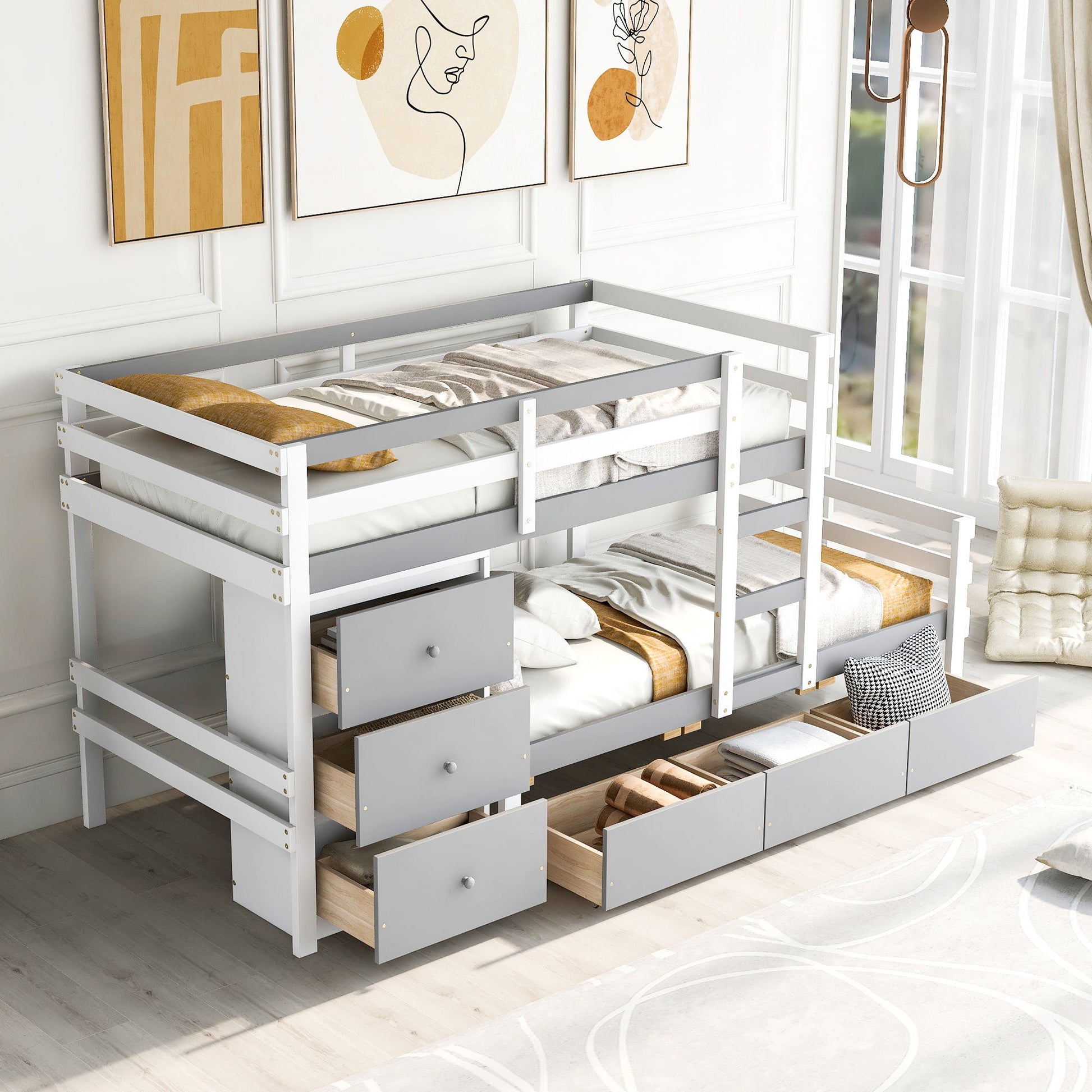 Loft Bunk Bed With Drawers And Ladder - The Sleep Loft - Online Mattress Showroom NYC