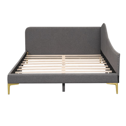 Upholstered Daybed With Headboard And Armrest, Support Legs - The Sleep Loft - Online Mattress Showroom NYC