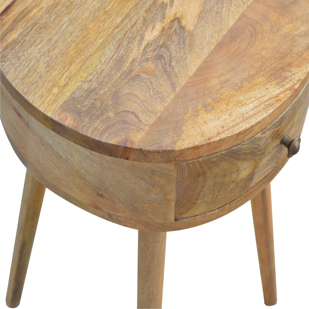 Nordic Chestnut Circular Nightstand - The Sleep Loft - Online Mattress Showroom NYC