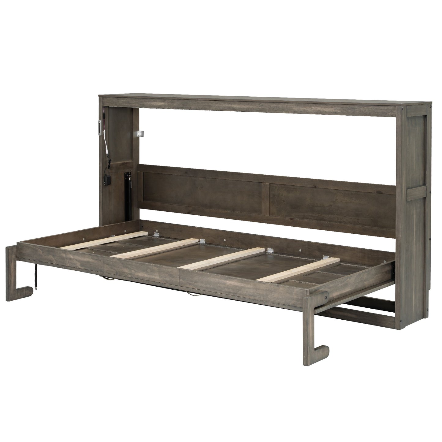 Murphy Bed With LED Light, Foldable Wall Bed Cabinet - The Sleep Loft - Online Mattress Showroom NYC