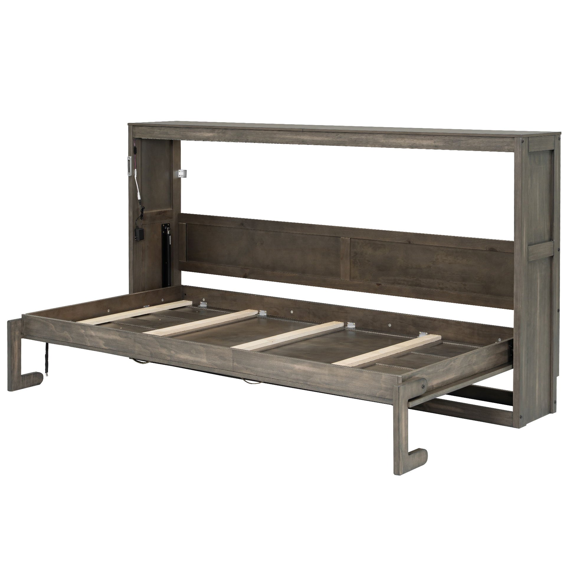Murphy Bed With LED Light, Foldable Wall Bed Cabinet - The Sleep Loft - Online Mattress Showroom NYC