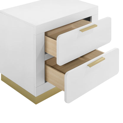 Modern Luxury Nightstand With 2 Drawer Storage - The Sleep Loft - Online Mattress Showroom NYC