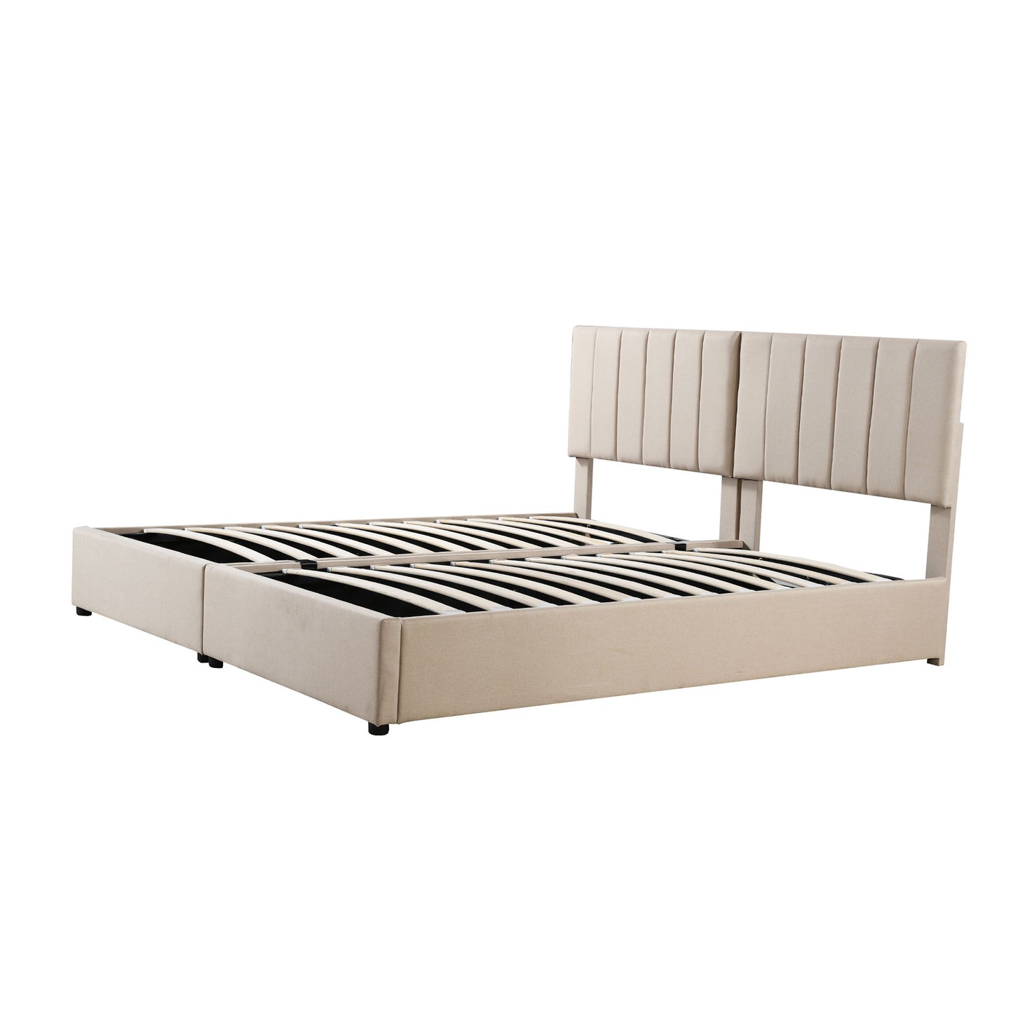 Upholstered Platform Bed With A Hydraulic Storage System - The Sleep Loft - Online Mattress Showroom NYC