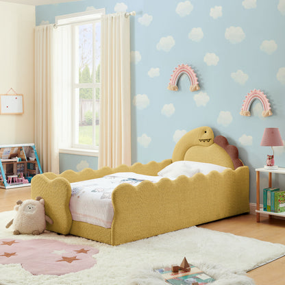 Cute Dinosaur Shaped Bed With Safety Guardrail, Toddler Frame - The Sleep Loft - Online Mattress Showroom NYC