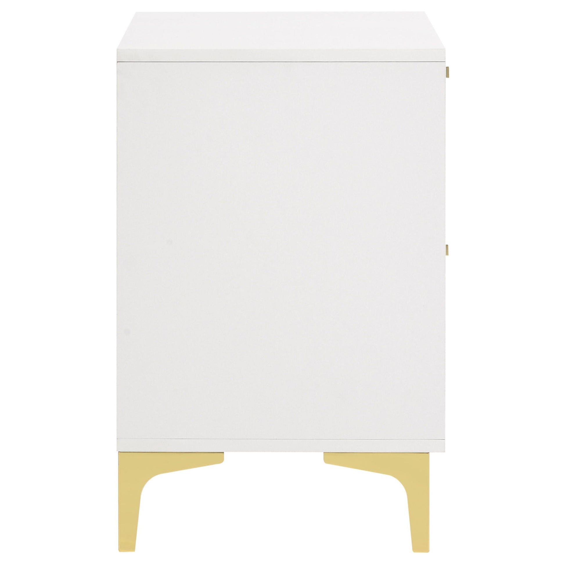 Karena - 2 Drawer Rectangular Nightstand - White - The Sleep Loft - Online Mattress Showroom NYC