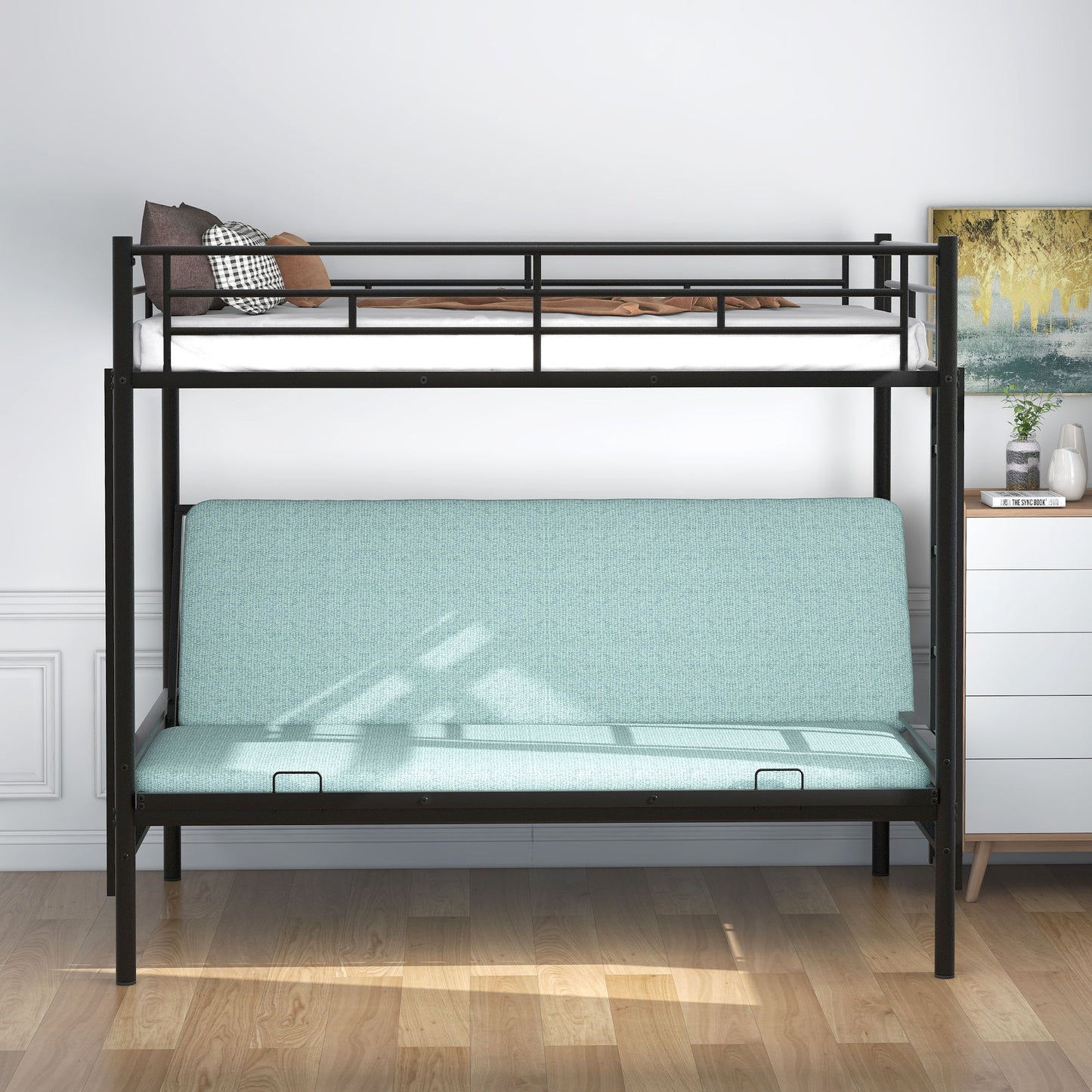 Twin Over Full Bunk Bed, Multifunction - Black - The Sleep Loft - Online Mattress Showroom NYC